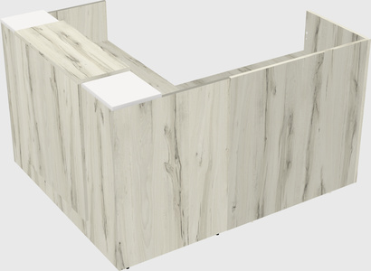 L-shaped modular reception