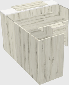 L-shaped modular reception
