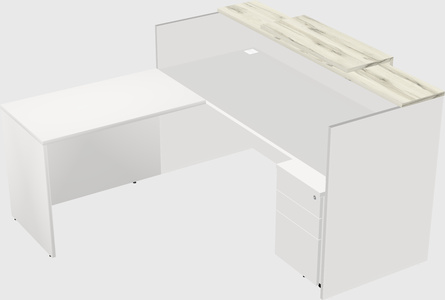L-shaped modular reception
