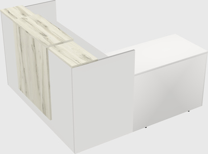 L-shaped modular reception