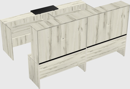 Shared u-shaped reception desks