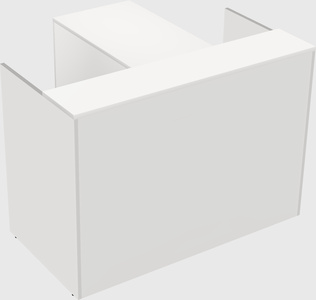 L-shaped modular reception