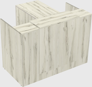 L-shaped modular reception