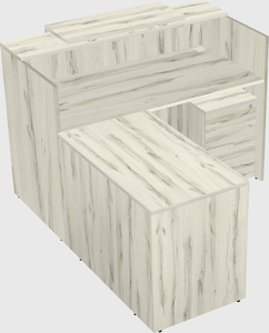 L-shaped modular reception