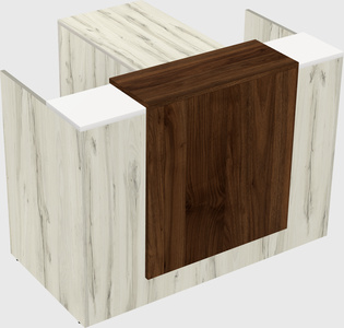 L-shaped modular reception