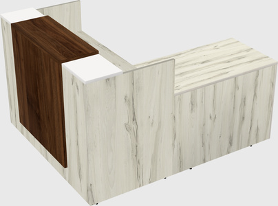 L-shaped modular reception
