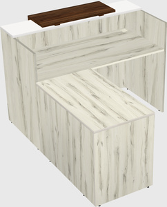 L-shaped modular reception