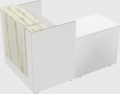 L-shaped modular reception