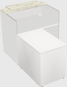 L-shaped modular reception