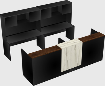 Shared u-shaped reception desks
