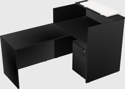 L-shaped modular reception