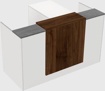 L-shaped modular reception