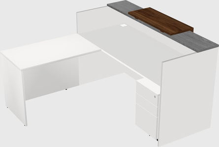 L-shaped modular reception