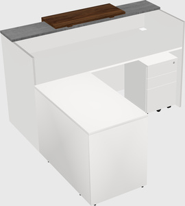 L-shaped modular reception