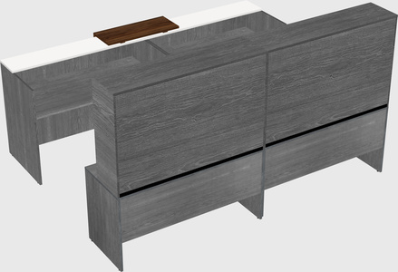 Shared u-shaped reception desks