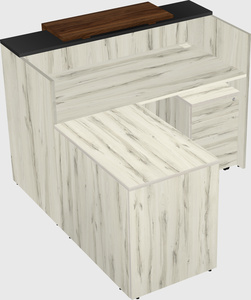 L-shaped modular reception