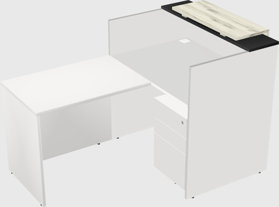 L-shaped modular reception
