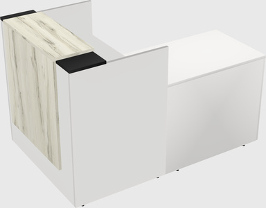 L-shaped modular reception