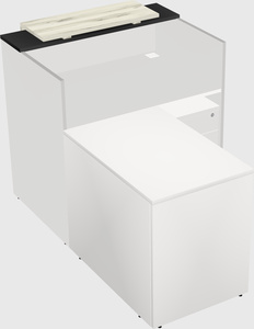 L-shaped modular reception