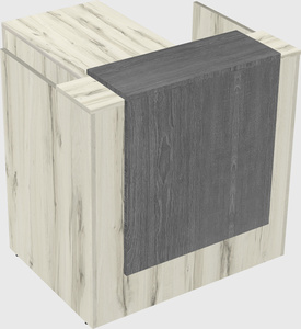 L-shaped modular reception