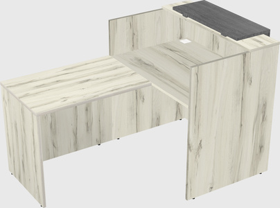 L-shaped modular reception