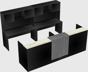 Shared u-shaped reception desks