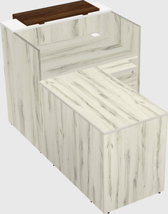 L-shaped modular reception