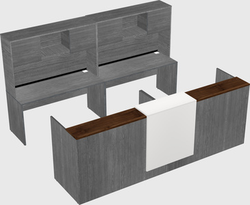 Shared u-shaped reception desks