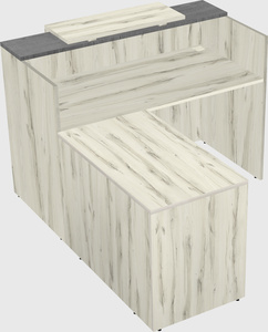 L-shaped modular reception
