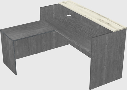 L-shaped modular reception
