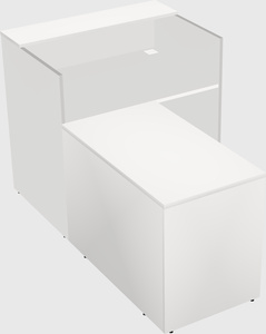 L-shaped modular reception