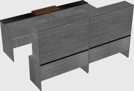 Shared u-shaped reception desks