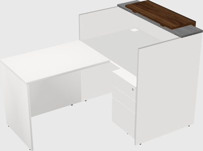 L-shaped modular reception
