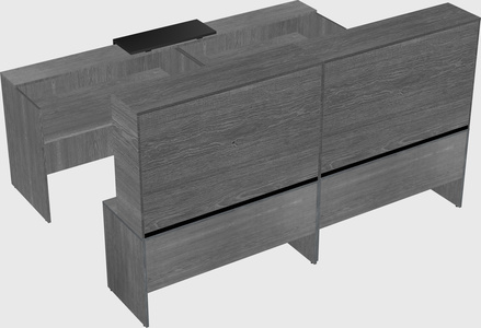 Shared u-shaped reception desks