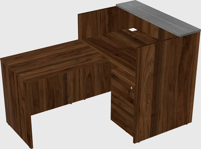 L-shaped modular reception