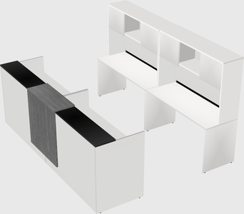 Shared u-shaped reception desks
