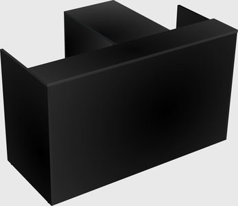 L-shaped modular reception