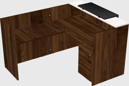 L-shaped modular reception
