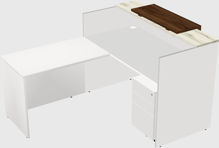 L-shaped modular reception