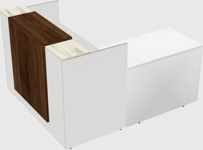 L-shaped modular reception