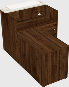 L-shaped modular reception
