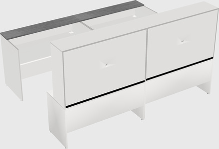 Shared u-shaped reception desks