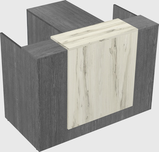 L-shaped modular reception