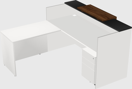 L-shaped modular reception