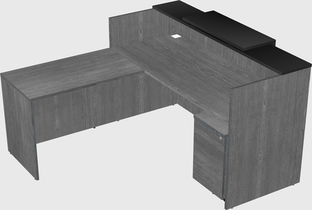L-shaped modular reception