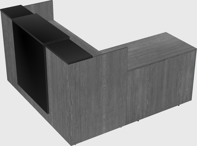 L-shaped modular reception
