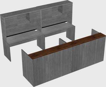 Shared u-shaped reception desks