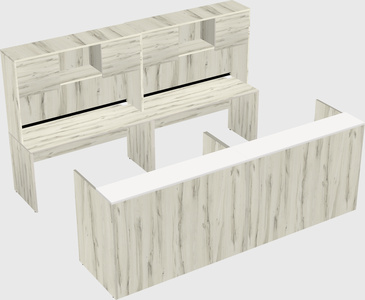 Shared u-shaped reception desks