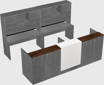 Shared u-shaped reception desks