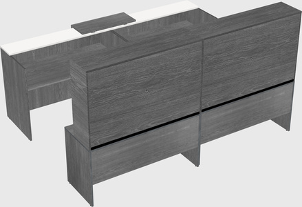Shared u-shaped reception desks